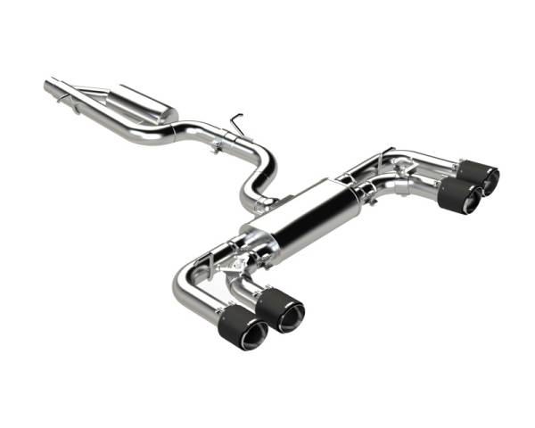 MBRP - MBRP 2022 Volkswagen Golf R MK8 T304 Stainless Steel 3in Cat-Back, Quad Rear Exit- Carbon Fiber Tip - S46133CF