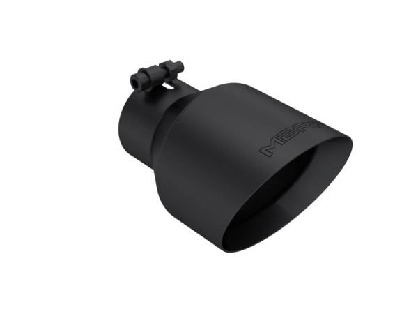 MBRP - MBRP Universal 3in Hex Tip 5in Inlet 8in Length Dual Wall Exhaust Tip - Black Coated - T5187BLK