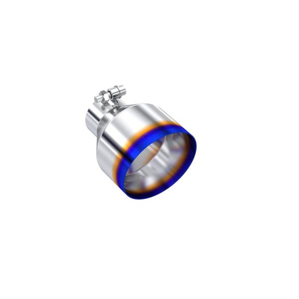 MBRP - MBRP Univ. T304 Stainless Steel Burnt End Tip 2.5in ID / 5in OD / 6.5in Length Angle Cut Single Wall - T5190BE