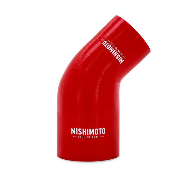 Mishimoto - Mishimoto Silicone Reducer Coupler 45 Degree 2.5in to 3in - Red - MMCP-R45-2530RD