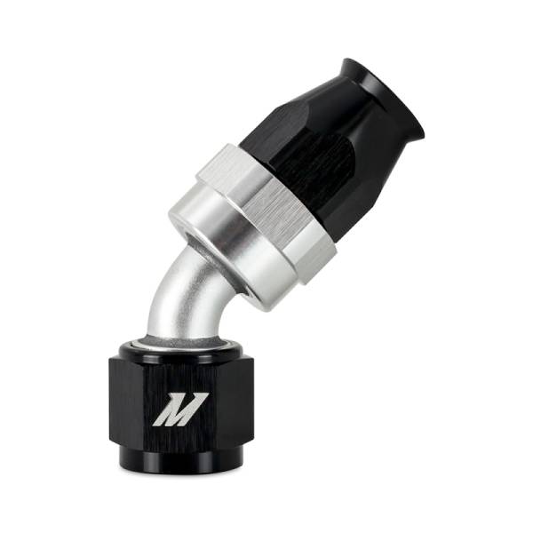 Mishimoto - Mishimoto Aluminum PTFE -8AN 45 Degree Fitting Black - MMFT-SW-08P-45