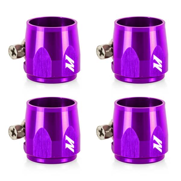 Mishimoto - Mishimoto Aluminum -12AN Hex Finishers - Purple - MMHXF-12-4-PR