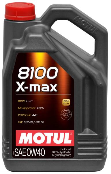 Motul - Motul 5L Synthetic Engine Oil 8100 0W40 X-MAX - Porsche A40 - 104533