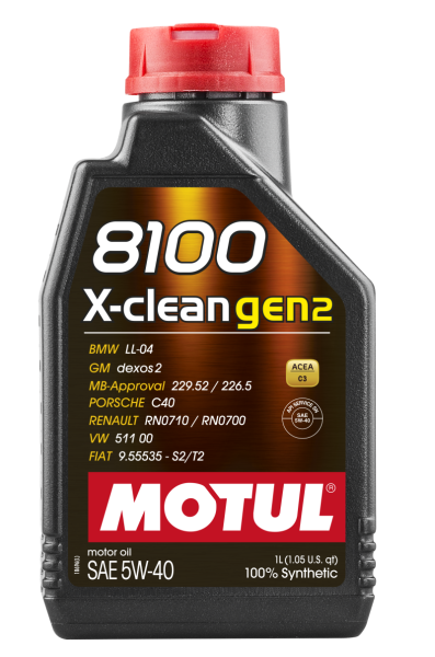 Motul - Motul 1L Synthetic Engine Oil 8100 X-CLEAN Gen 2 5W40 - 109761