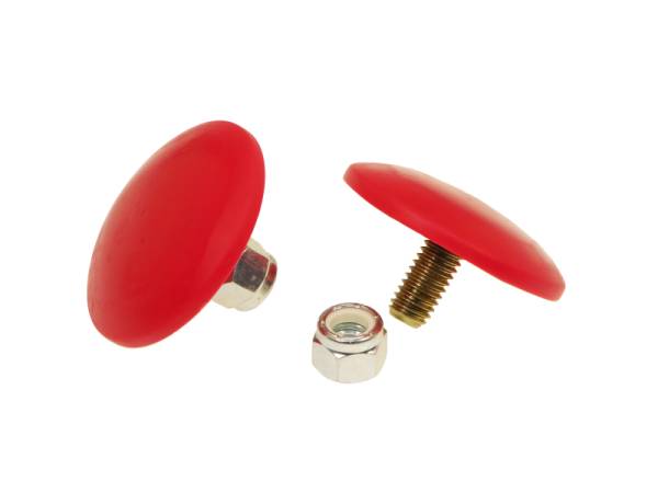 Prothane - Prothane Universal Bump Stop 3/8X2 Ultra Thin Button - Red - 19-1319