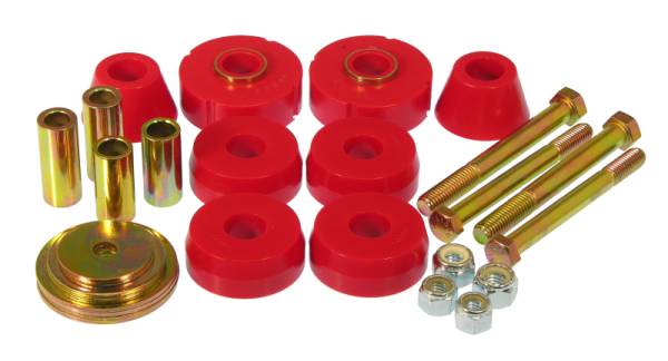 Prothane - Prothane 63-66 Chevy C10 1/2Ton 2wd PU Body Mount - Red - 7-118