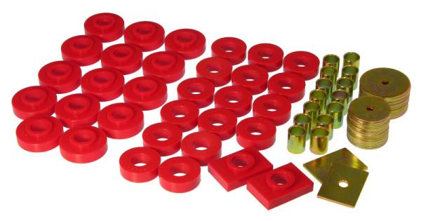 Prothane - Prothane 55-57 Chevy Full 2dr Hardtop Body Mount - Red - 7-131