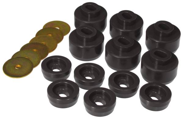 Prothane - Prothane 07-14 Chevy Silverado Body Mount 12 Bushing Kit - Black - 7-147-BL