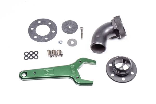 Radium Engineering - Radium Remote Mount Fill Neck - 24AN Elbow - 1.5in Barb - 20-0547