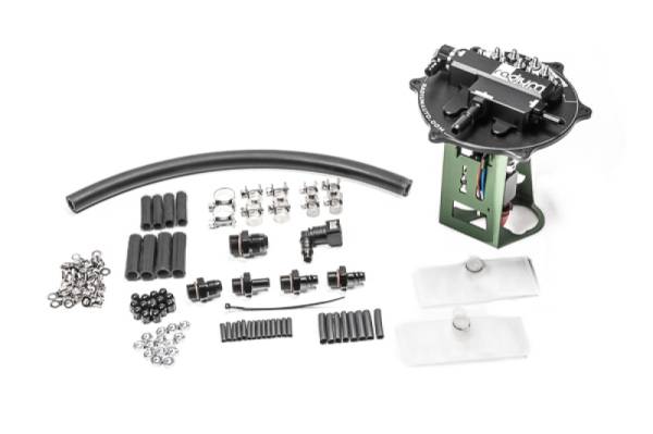 Radium Engineering - Radium Engineering Mitsubishi EVO 7/8/9 Fuel Hanger Fits AEM 50-1220 / DW440 - Pumps Not Included - 20-1340
