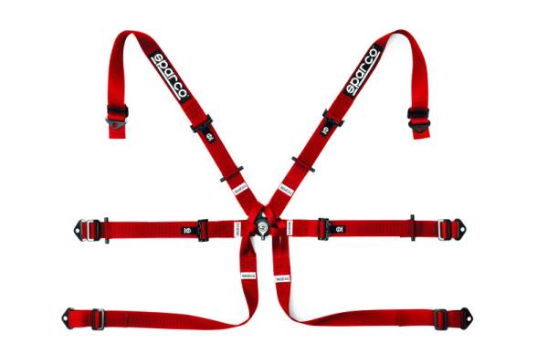 SPARCO - Sparco BELT 6 PNT 2in FORMULA RED - 04819H2RS