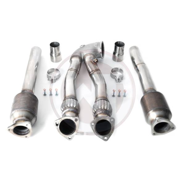Wagner Tuning - Wagner Tuning Audi TTRS 8S/RS3 8V SS304 Downpipe Kit w/Catted Pipes - 500001028.KAT