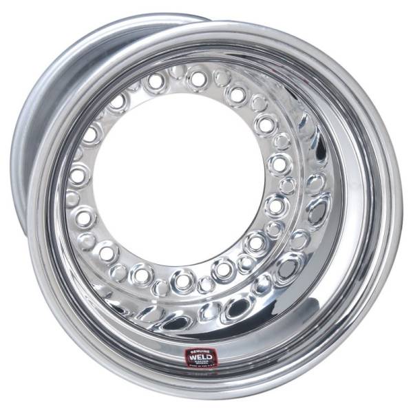 Weld - Weld Wide 5 XL Direct MT 15x14 / 5x10.25 BP / 5in. BS Polished Assembly - No BL w/Black 6-Dzus Cvr - 559-5405BC-6