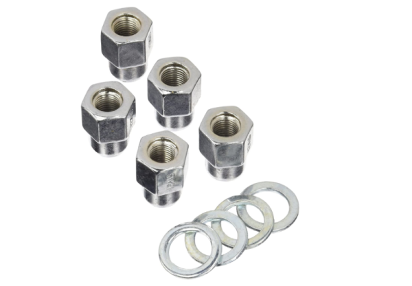 Weld - Weld Open End Lug Nuts w/Centered Washers 12mm x 1.5 - 5pk - 601-1452