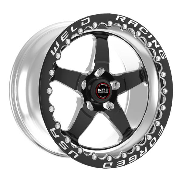 Weld - Weld S71 15x8.33 / 5x4.5 BP / 4.5in. BS Black Wheel (Low Pad) - Black Single Beadlock - 71LB508A45D