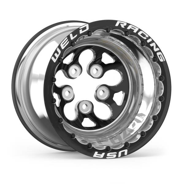 Weld - Weld Alpha-1 15x12 / 5x4.5 BP / 5in. BS Black Wheel - Black (Powder Coated) Double Beadlock MT - 83B-512B208MB