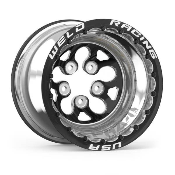 Weld - Weld Alpha-1 15x13 / 5x5 BP / 4in BS Black Wheel - Black Double Beadlock MT - 83B-513418MB