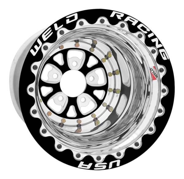 Weld - Weld V-Series 15x12 / 5x4.5 BP / 6in. BS Black Wheel - Black Double Beadlock MT - 84B-512212MB