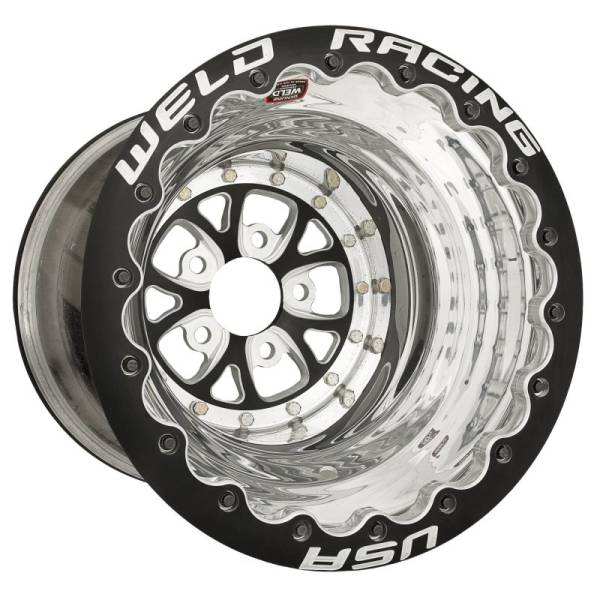 Weld - Weld V-Series 16x16 / 5x4.75 BP / 4in. BS Black Wheel - Black Double Beadlock - 84B-616278UB