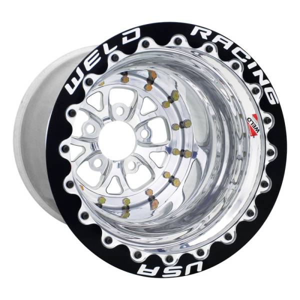 Weld - Weld V-Series 15x12 / 5x4.75 BP / 4in. BS Polished Wheel - Polished Double Beadlock MT - 84P-512278MP