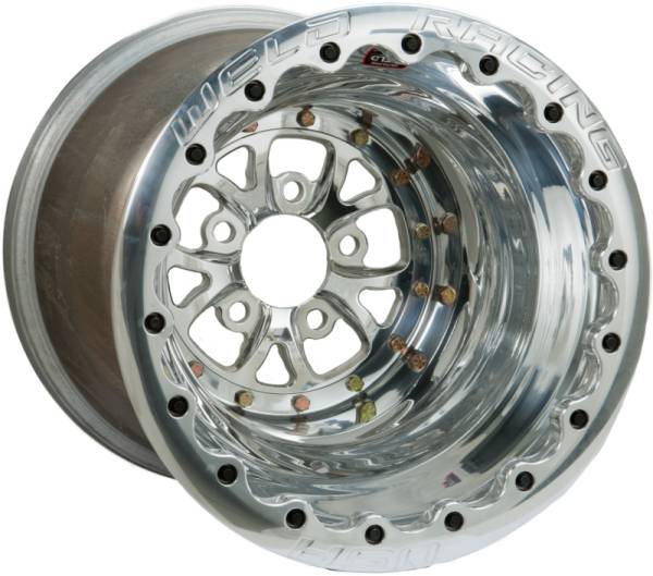 Weld - Weld V-Series 16x16 / 5x4.75 BP / 4in. BS Polished Wheel - Polished Double Beadlock - 84P-616278UP