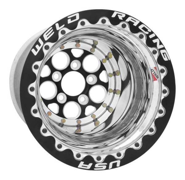 Weld - Weld Magnum 2.0 15x12 / 5x4.75 BP / 6in. BS Black Wheel - Black Double Beadlock MT - 86B-512282MB