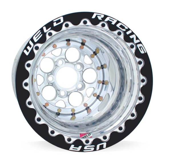 Weld - Weld Magnum 2.0 15x10 / 5x4.50 BP / 5in BS Polished Wheel - Black Single Beadlock M/T - 86P510210F
