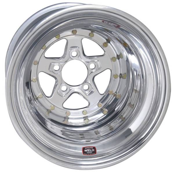 Weld - Weld Alumastar 2.0 15x4 / 5x4.75 BP 1.7 / 5in. BS Polished Wheel - Non-Beadlock - 88-504272