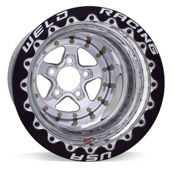 Weld - Weld Alumastar 2.0 15x15 / 5x4.75 BP / 4in. BS Polished Wheel - Polished Double Beadlock MT - 88-515278CP