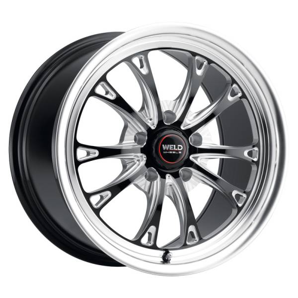 Weld - Weld S157 17X11 Belmont Drag 5X120.65 ET43 BS7.75 Gloss Black MIL Dia 78.1 - S15771163P43