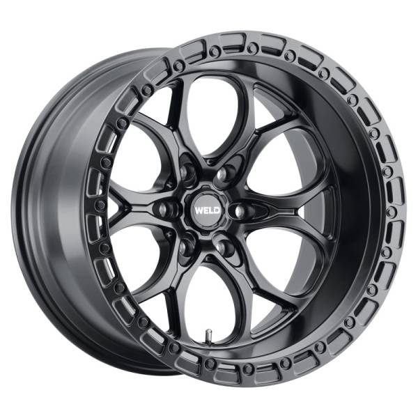 Weld - Weld Off-Road W108 20X9 Ledge 6X135 ET00 BS5.00 Satin Black / Black Ring 87.1 - W10809089500