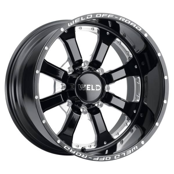 Weld - Weld Off-Road W125 20X10 Granada Eight 8X170 ET-18 BS4.75 Gloss Black MIL 125.1 - W12500017475
