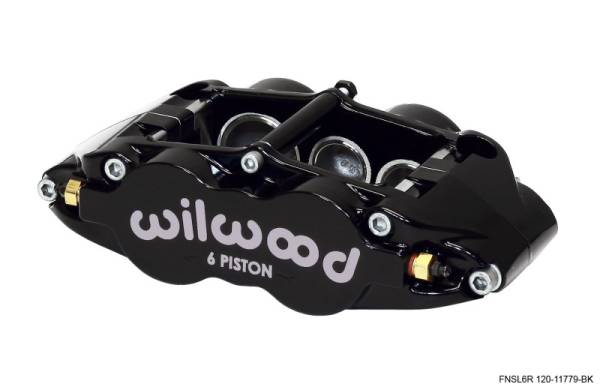 Wilwood - Wilwood Caliper-Narrow Superlite 6R-LH - Black 1.62/1.12/1.12in Pistons 1.25in Disc - 120-11779-BK