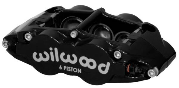 Wilwood - Wilwood Caliper-Narrow Superlite 6R-LH - Black 1.62/1.12/1.12in Pistons 1.10in Disc - 120-11781-BK
