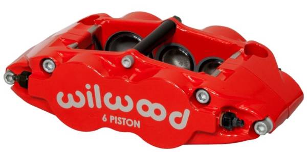 Wilwood - Wilwood Caliper-Narrow Superlite 6R-LH - Red 1.62/1.12/1.12in Pistons 1.10in Disc - 120-11781-RD