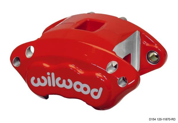 Wilwood - Wilwood Caliper-D154-Red 2.50in Piston 1.04in Disc - 120-11870-RD