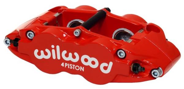 Wilwood - Wilwood Caliper-Narrow Superlite 4R - Red 1.12/1.12in Pistons 0.81in Disc - 120-11876-RD