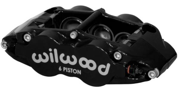 Wilwood - Wilwood Caliper-Narrow Superlite 6R-RH - Black 1.38/1.12/1.12in Pistons 1.10in Disc - 120-12002-BK