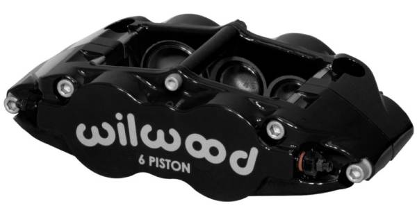 Wilwood - Wilwood Caliper-Narrow Superlite 6R-LH - Black 1.38/1.12/1.12in Pistons 1.10in Disc - 120-12003-BK