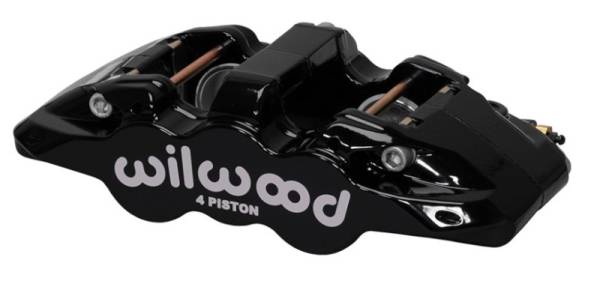 Wilwood - Wilwood Caliper-Aero4-R/H - Black 1.62/1.38in Pistons 1.25in Disc - 120-13281-BK
