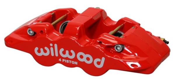 Wilwood - Wilwood Caliper-Aero4-R/H - Red 1.88/1.62in Pistons 1.25in Disc - 120-13285-RD