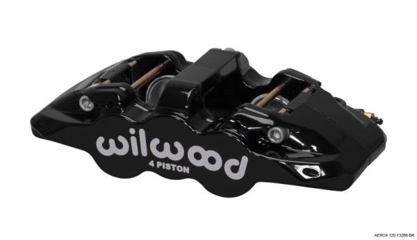 Wilwood - Wilwood Caliper-Aero4-L/H - Black 1.88/1.62in Pistons 1.25in Disc - 120-13286-BK