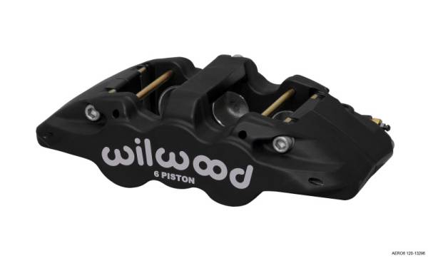 Wilwood - Wilwood Caliper-Aero6-L/H - Black Anodize 1.75/1.38/1.38in Pistons 1.25in Disc - 120-13296