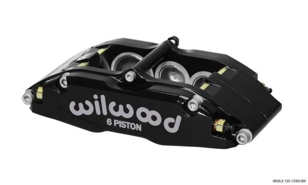 Wilwood - Wilwood Caliper-BNSL6-RH-Black 1.62/1.12/1.12in Pistons 1.10in Disc - 120-13382-BK