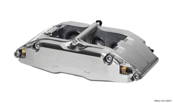 Wilwood - Wilwood Caliper-BNSL6-LH-Polished 1.62/1.12/1.12in Pistons 1.10in Disc - 120-13383-P