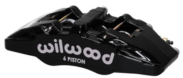 Wilwood - Wilwood Caliper-Forged Dynapro 6 5.25in Mount-R/H 1.62/1.38in/1.38in Pistons .81in Disc - 120-13428-BK
