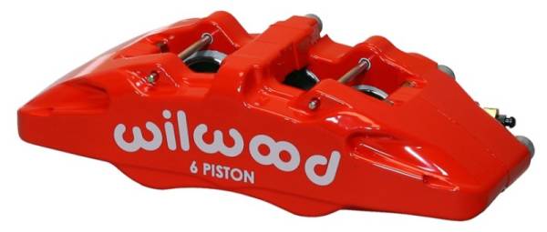 Wilwood - Wilwood Caliper-Forged Dynapro 6 5.25in Mount-Red-R/H 1.62/1.38in/1.38in Pistons 1.10in Disc - 120-13432-RD