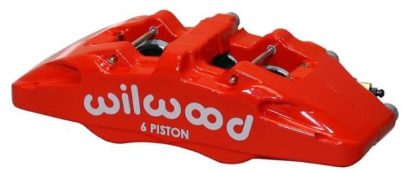 Wilwood - Wilwood Caliper-Forged Dynapro 6 5.25in Mount-Red-R/H 1.62/1.12/1.12in Pistons 1.10in Disc - 120-13436-RD