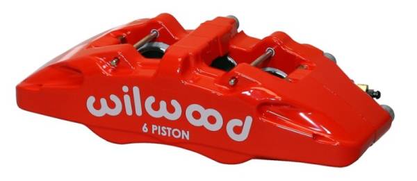 Wilwood - Wilwood Caliper-Forged Dynapro 6 5.25in Mount-Red-L/H 1.62/1.12/1.12in Pistons 1.10in Disc - 120-13437-RD