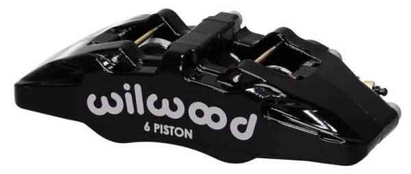 Wilwood - Wilwood Caliper-Forged Dynapro 6 5.25in Mount-L/H 1.38/1.00/1.00in Pistons .81in Disc - 120-13439-BK